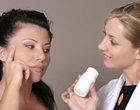 Health professional with her patient